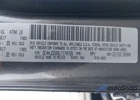 2020 Jeep Compass Trailhawk 4X4 from USA, damaged, VIN 3C4NJDDB9LT170726